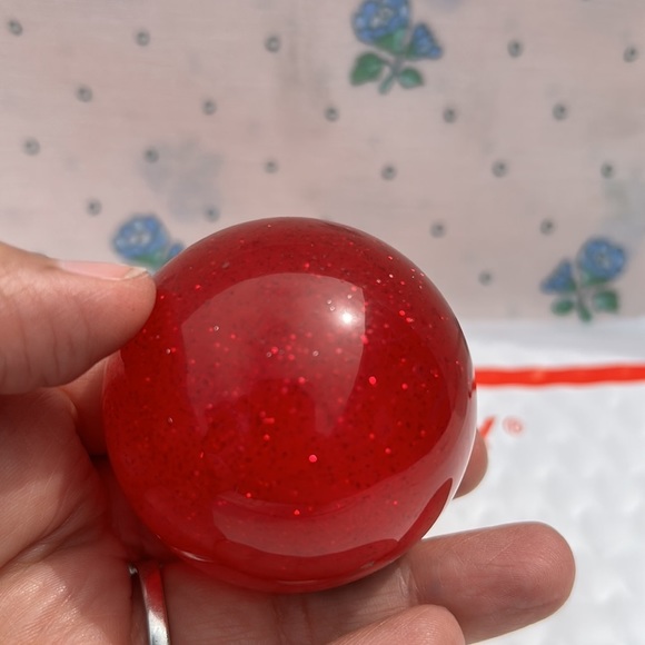 Resin Shifter Knobs‎ Red Sparkle & Blue Swirl Universal Car Accessory EUC - Picture 6 of 11